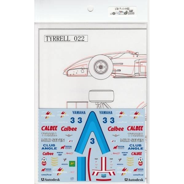 1/20 Tyrell 022 Katayama Ukyo [D445]
