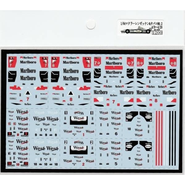 1/64 McLaren MP4/9-MP4/20 Number&Tobacco [D491]
