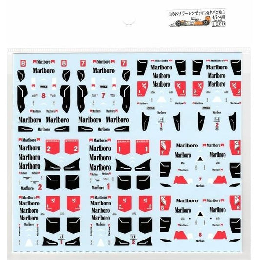 1/64 McLaren MP4/2-MP4/8 Number&Tobacco [D490]