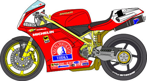 1/12 Ducati 916'95 Carl Fogarty [D155]