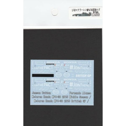 1/43 McLaren MP4/30 additional logo [D795]
