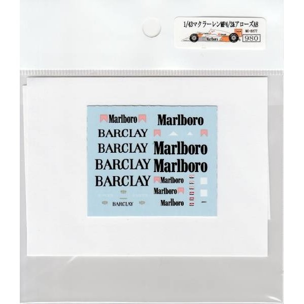 1/43 McLaren MP4/2 & Arrows A8 Tobacco [D277]