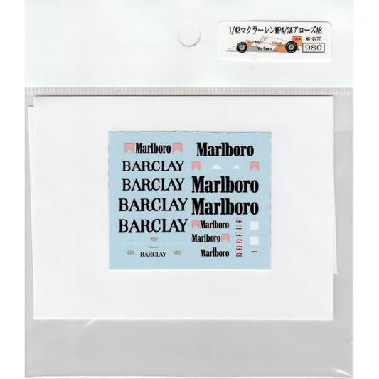 1/43 McLaren MP4/2 & Arrows A8 Tobacco [D277]