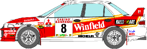 1/24 Mitsubishi Lancer Evo3 '96 San Remo&Catalunya [D933]