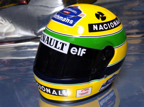 1/2 helmet A.Senna Tobacco [D768]