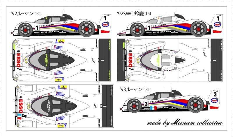 1/24 Peugeot 905 '92&'93 Le Mans [D882]