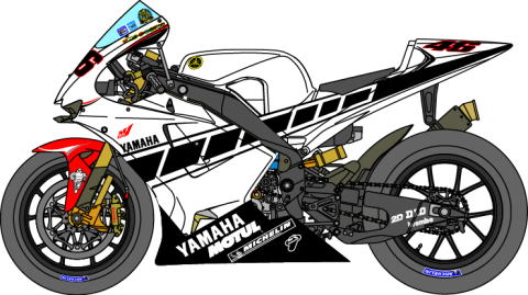 1/12 Yamaha YZR-M1'05 Rossi 50th set [D363]