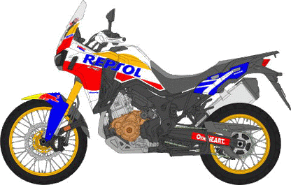 1/6 Honda CRF 1000 L Repsol Color # 93 [D941]