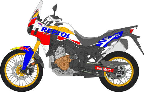 1/6 Honda CRF 1000 L Repsol Color # 93 [D941]
