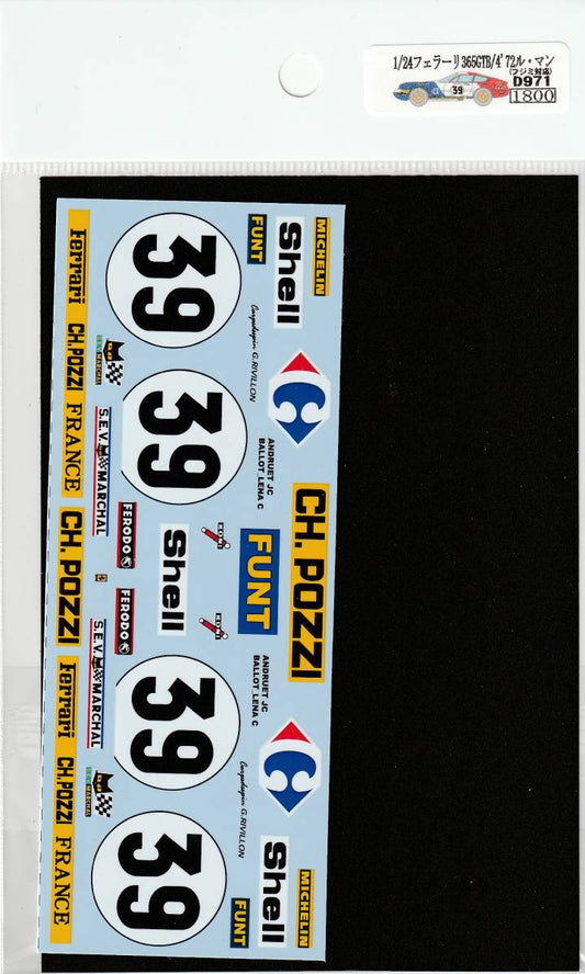 1/24 Ferrari 365GTB / 4'72LM # 39 [D971]