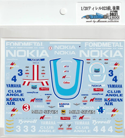 1/20 Tyrell 023 front, late [D831]