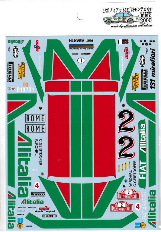 1/20 Fiat 131'78 Monte [D1012]