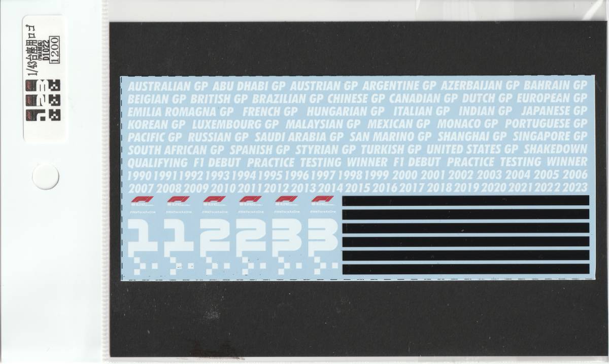 1/43 Logo decal for pedestal [D1022]