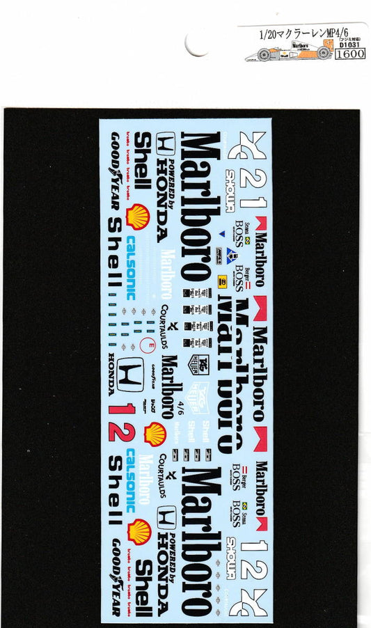 1/20 McLaren MP4/6 [D1031]