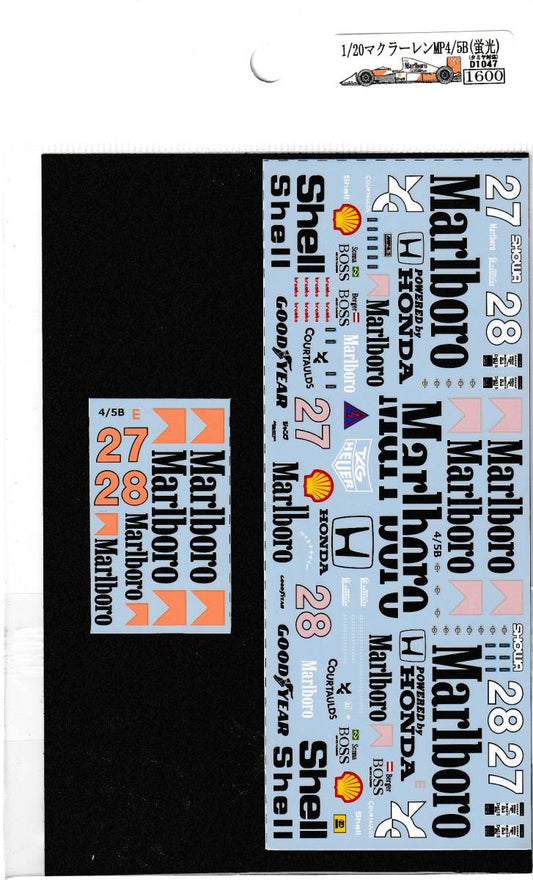 1/20 McLaren MP4/5B (Fluorescent Red) [D1047]