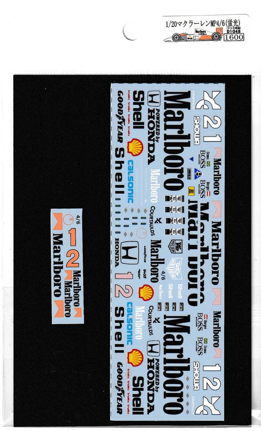 1/20 McLaren MP4/6 (Fluorescent Red) [D1048]