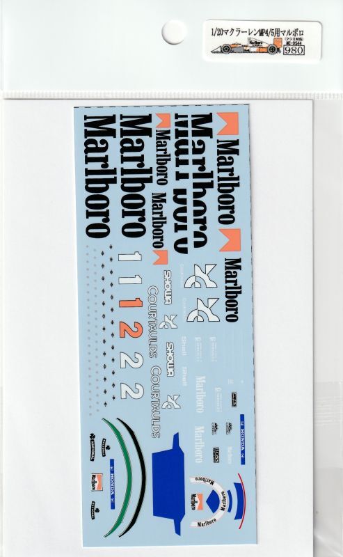 1/20 McLaren MP4/5 Tobacco Decal [D544]