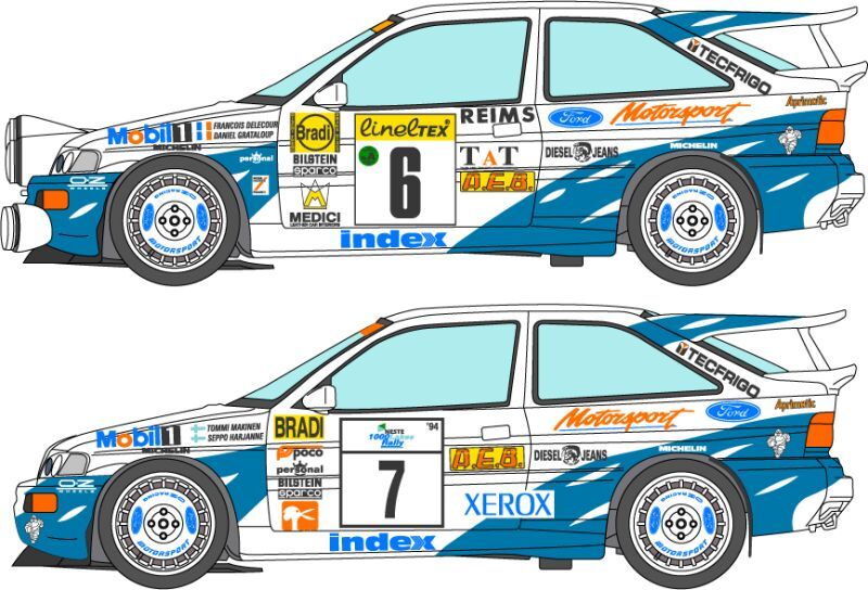 1/24 Ford Escort '94 Monte Carlo & 1000 Lake [D141]