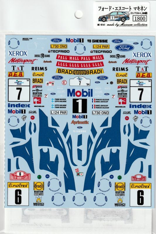 1/24 Ford Escort '94 Monte Carlo & 1000 Lake [D141]