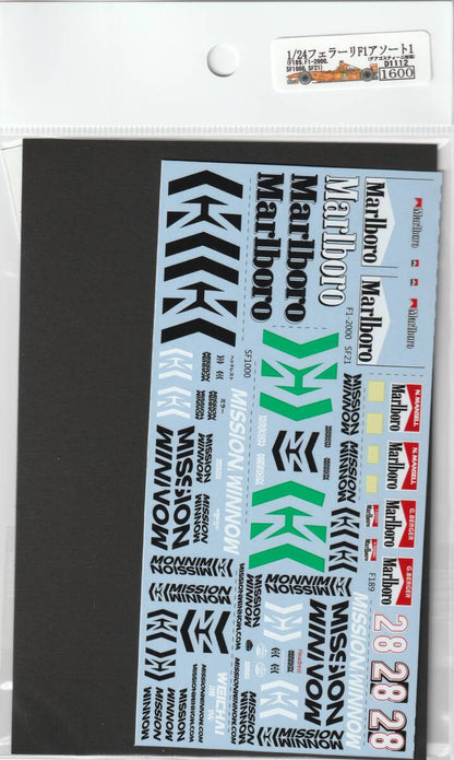 1/24 Ferrari F1 Collection Assortment 1 (F189, F1-2000, SF1000, SF21) [D1112]