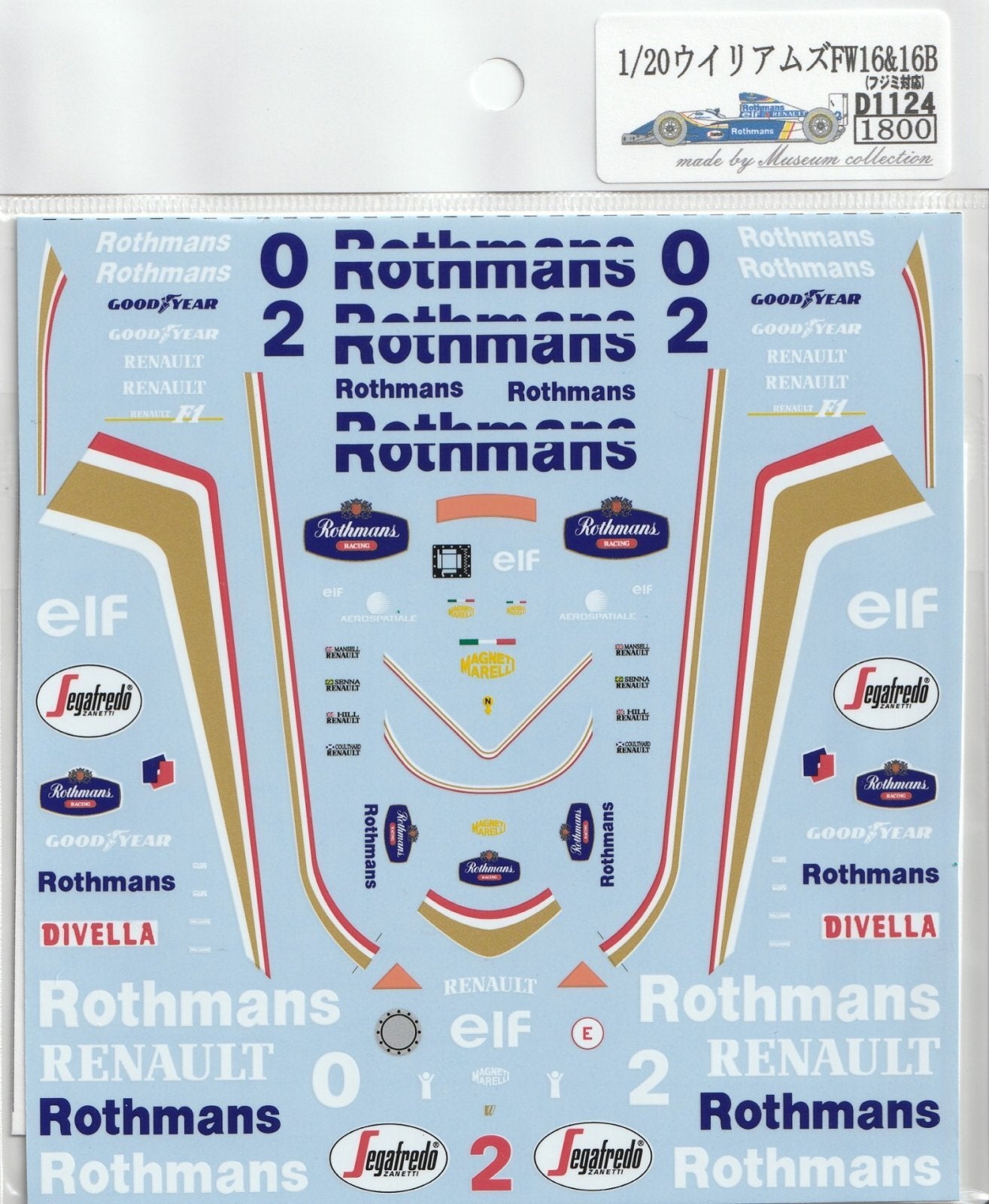 1/20 Williams FW16&16B [D1124]