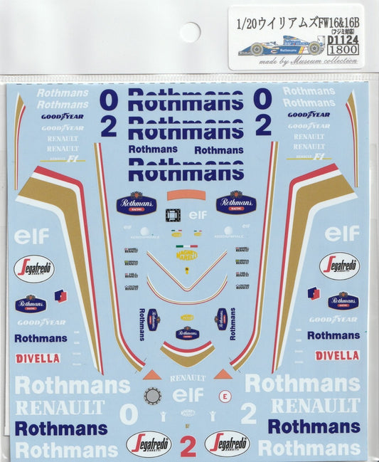 1/20 Williams FW16&16B [D1124]