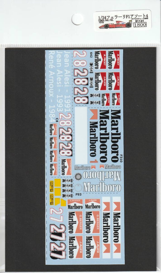 1/24 Ferrari F1 Collection Assortment 4 (126C4,642,F93,F310) [D1131]