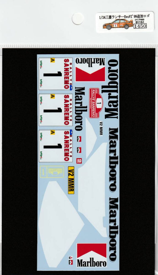 1/24 Mitsubishi Lancer Evo6 '99 additional logo [d1151]