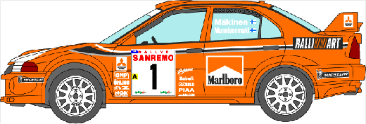 1/24 Mitsubishi Lancer Evo6 '99 additional logo [d1151]