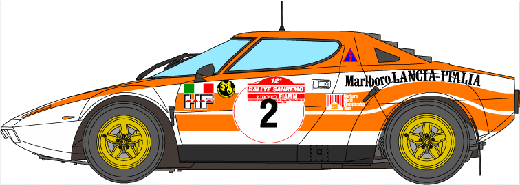 1/12 Lancia Stratos '74 Sanremo 1st Win [d1148]