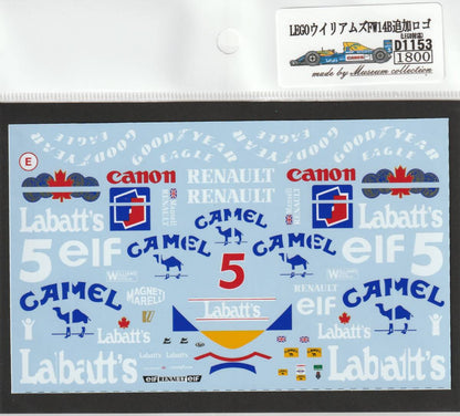 LEGO Williams FW14B additional logo [D1153]