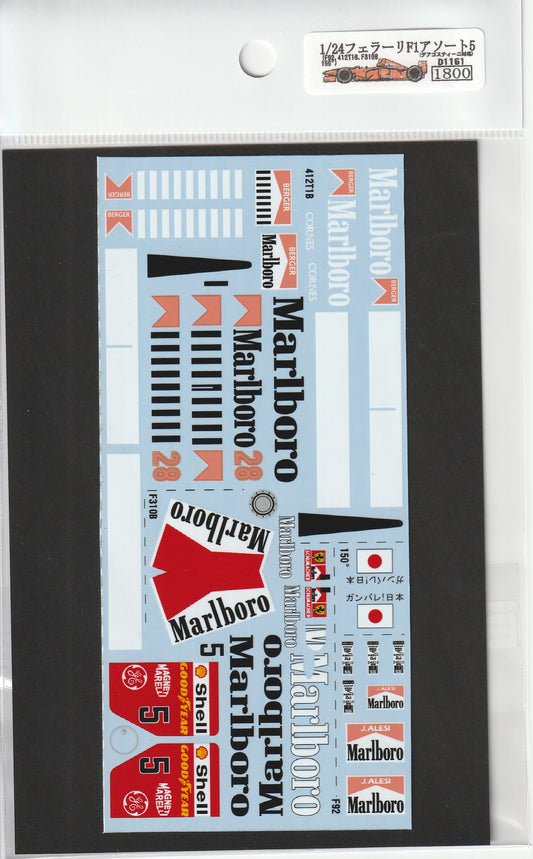 1/24 Ferrari F1 Collection Assortment 5 (F92,412T1B(two types),F310B,150)[D1161]