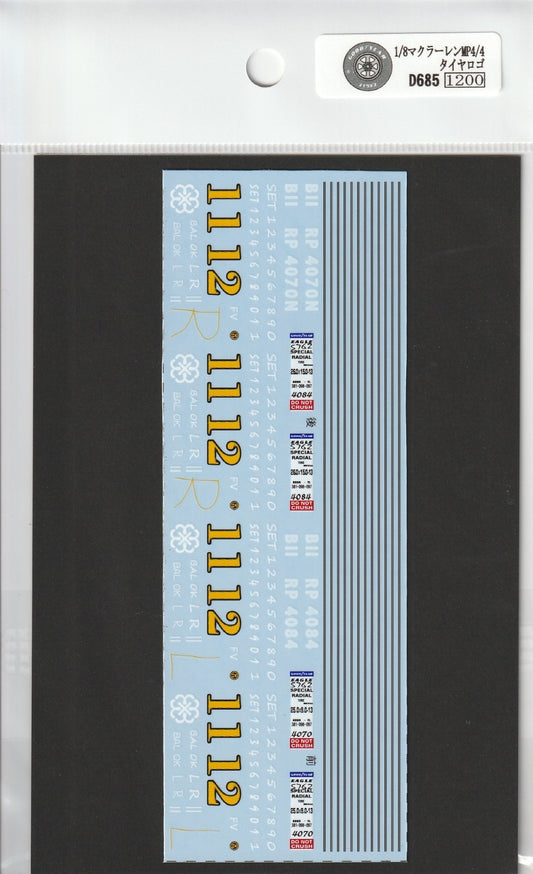 1/8 McLaren MP4/4 tire set [D685]