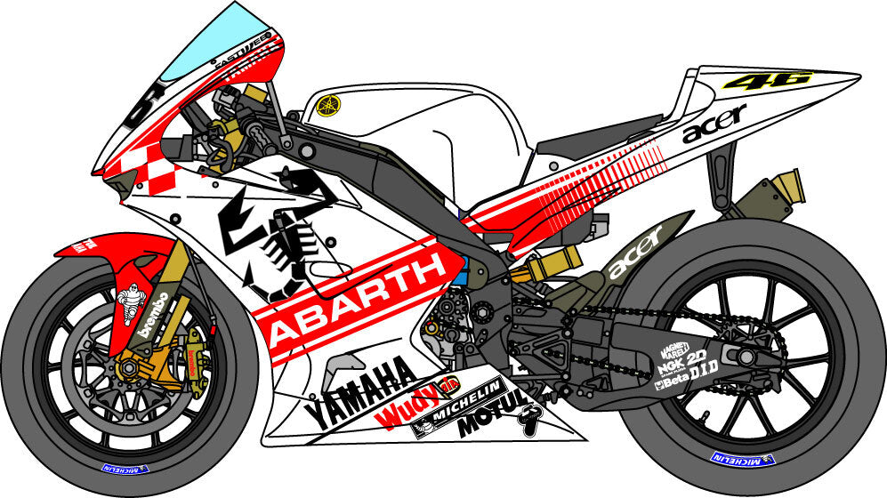 1/12 scale Yamaha YZR-M1 Abarth for Platz [D1175]