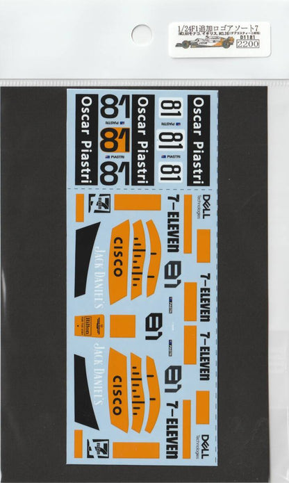 1/24 F1 Additional Logo Assortment 7 (MCL60 Monaco, British GP; MCL38) [D1181]