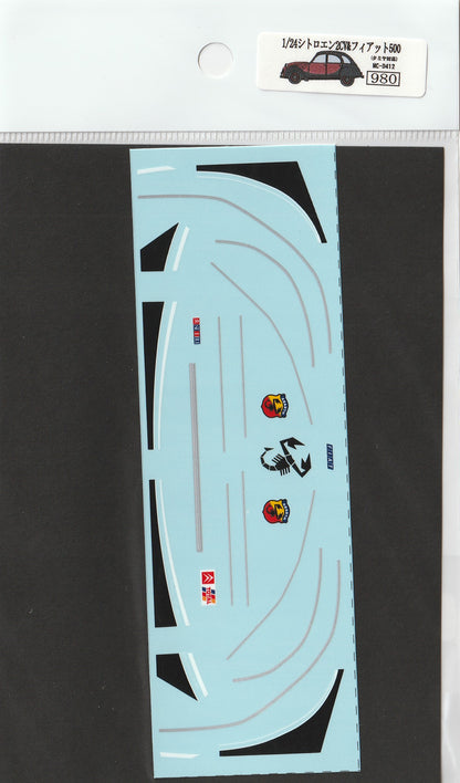 1/24 Citroen 2CV & Fiat 500 Logo [D412]