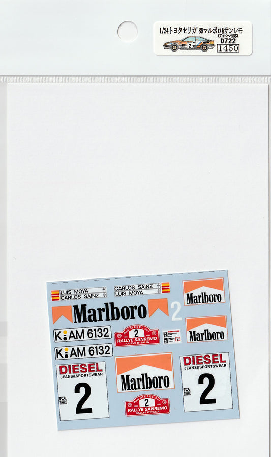 1/24 Toyota Celica '89 Sanremo&Tobacco [D722]