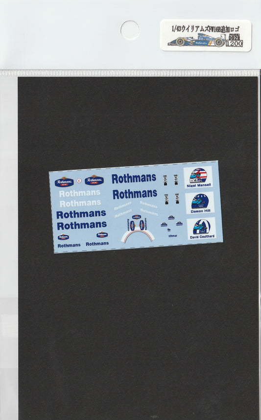 1/43 Williams FW16B additional logo [D928]