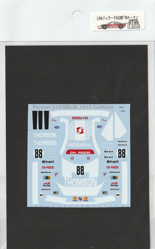 1/64 Ferrari 512BB '78 Le Mans [D746]
