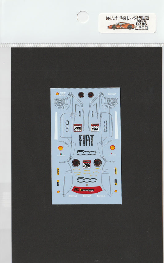 1/64 Ferrari 458 J.Fisichella (FIAT500 Ver.) [D786]