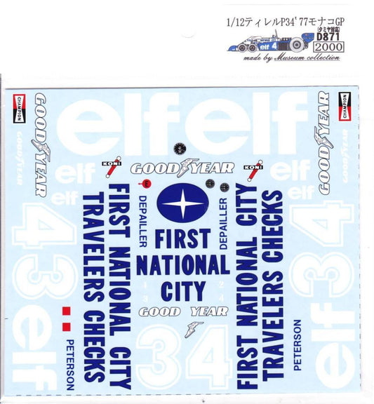 1/12 Tyrrell P34 '77 Monaco [D871]