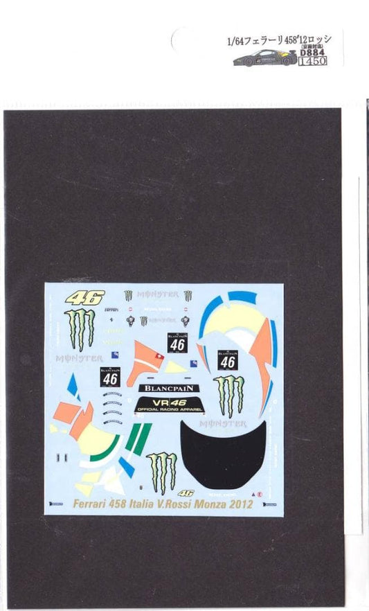 1/64 Ferrari 458GT2'12 Monza V.Rossi [D884]