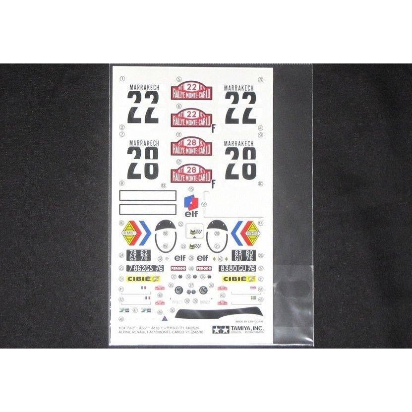 Tamiya AP 1/24 Alpine Renault A110 Monte Carlo '71 Decals